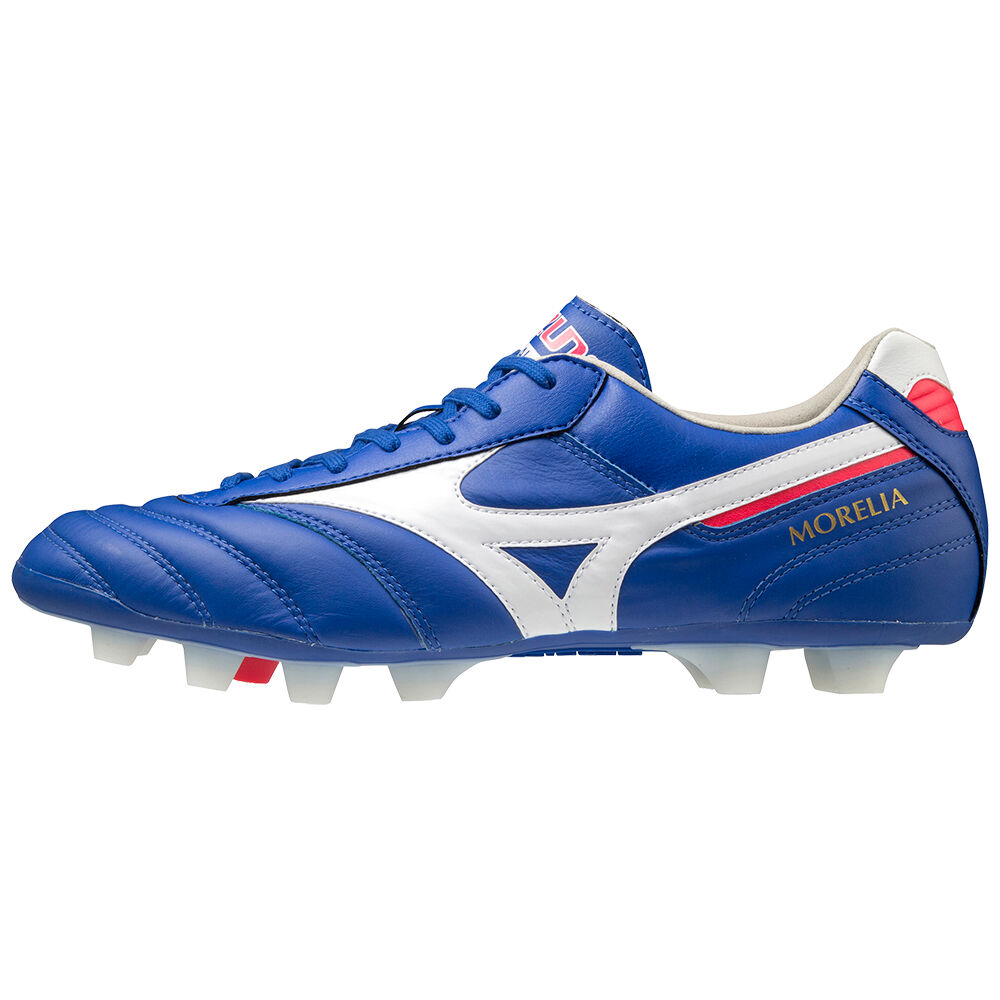 Mizuno Morelia II Elite Férfi Focicipő Kék/Fehér YDS328946